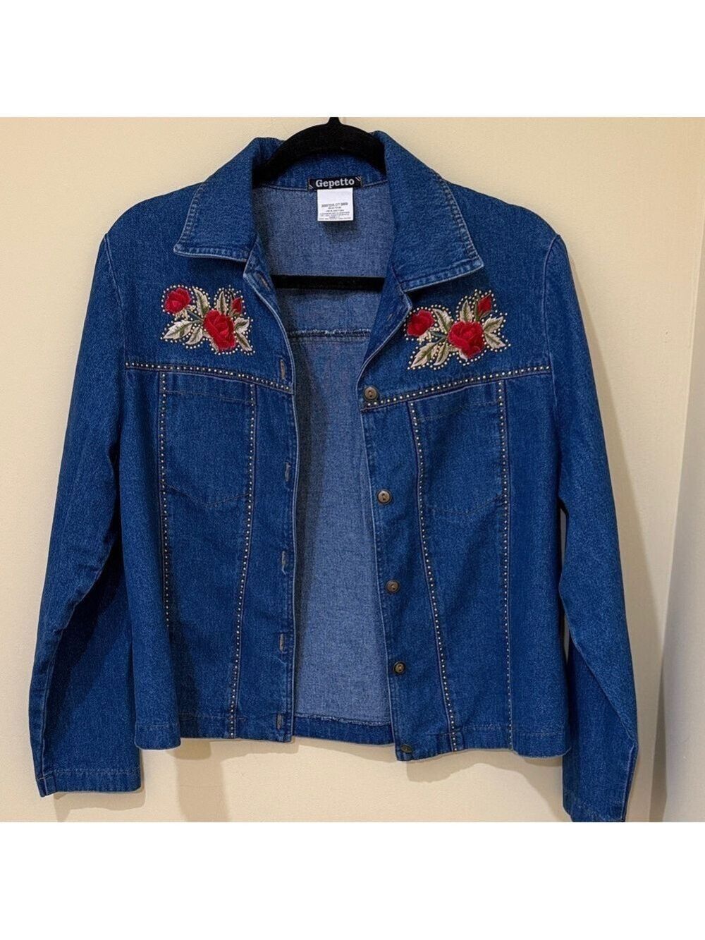 Gepetto Vintage Denim jacket Casual jacket Women’s Jeans  Size Small ( fits S-M)